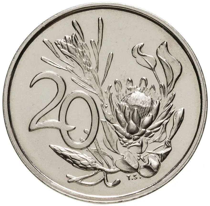 ЮАР 20 центов (cents) 1976 Окончание президентства Якобуса Йоханнеса Фуше