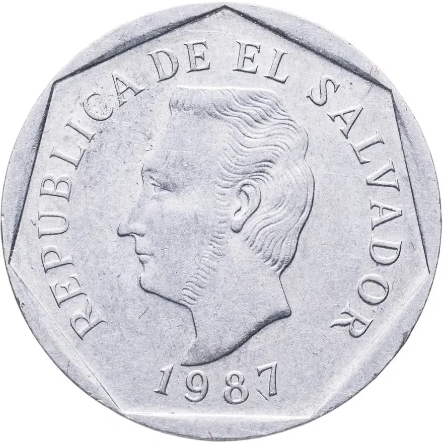 Сальвадор 10 сентаво (centavos) 1987, реверс