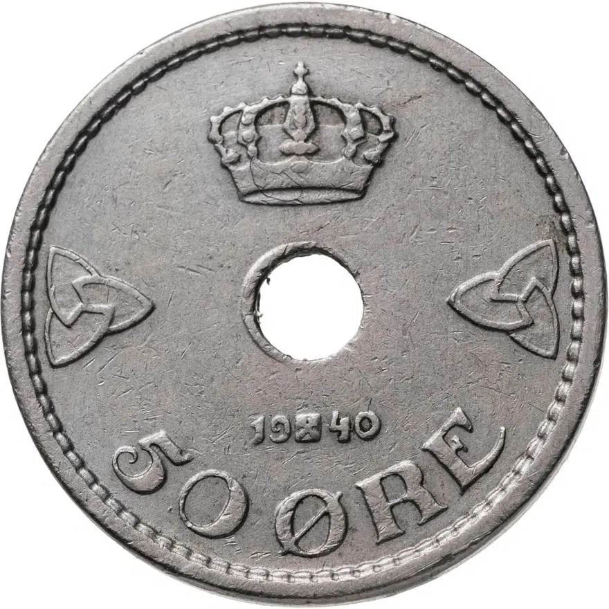 Норвегия 50 эре (ore) 1940