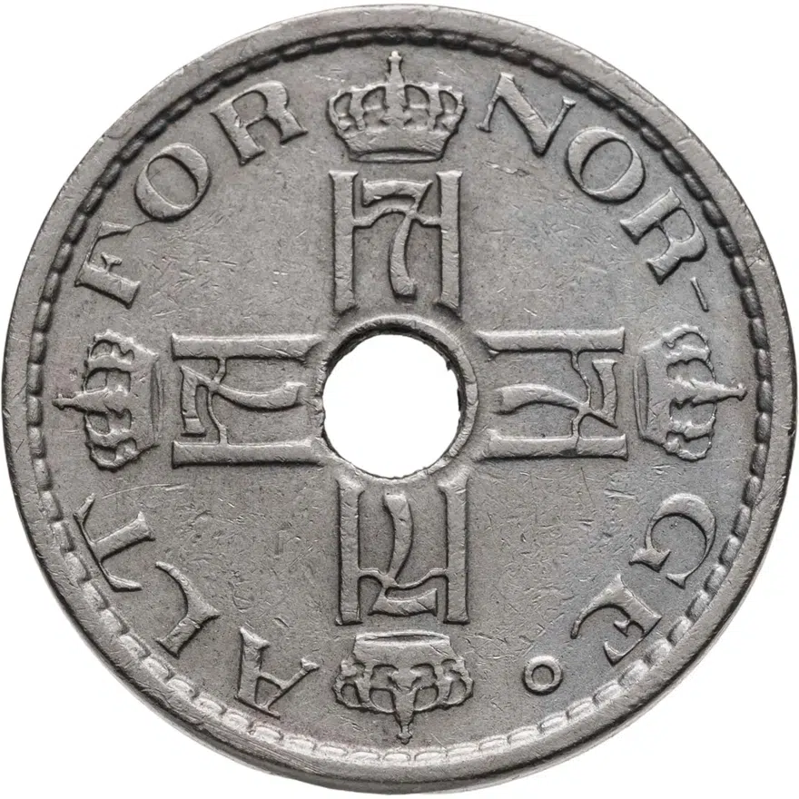 Норвегия 50 эре (ore) 1940, реверс