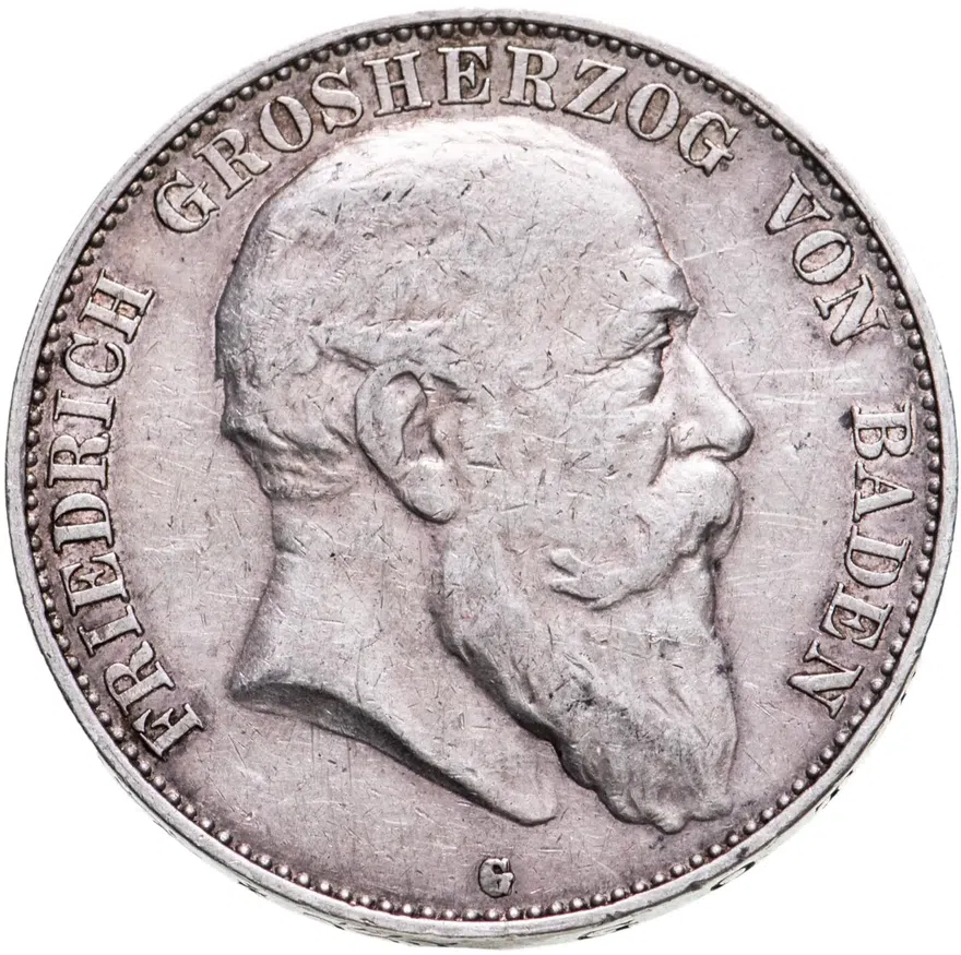 Германия (Империя) 5 марок (mark) 1904, аверс