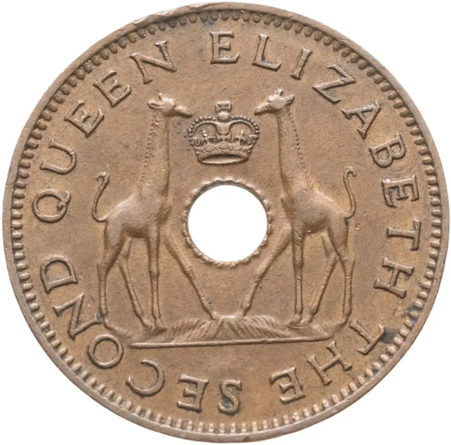 Родезия и Ньясаленд 1/2 пенни (penny) 1957