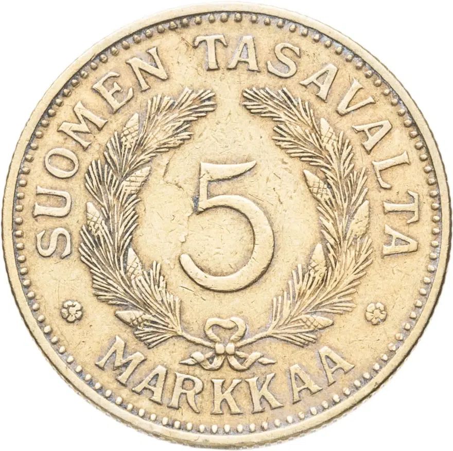Финляндия 5 марок (markkaa) 1938