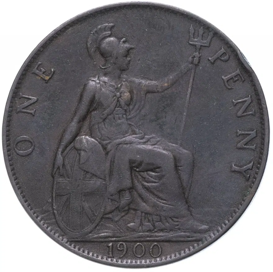Великобритания 1 пенни (penny) 1900, аверс