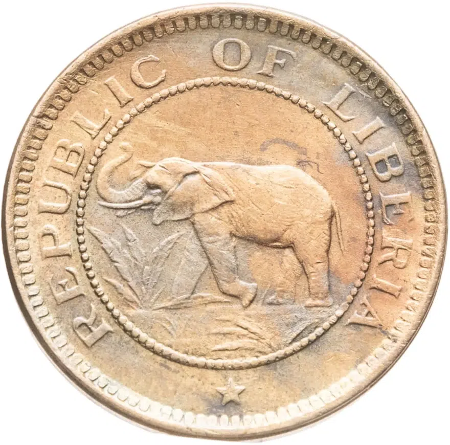 Либерия 1/2 цента (cent) 1937, аверс