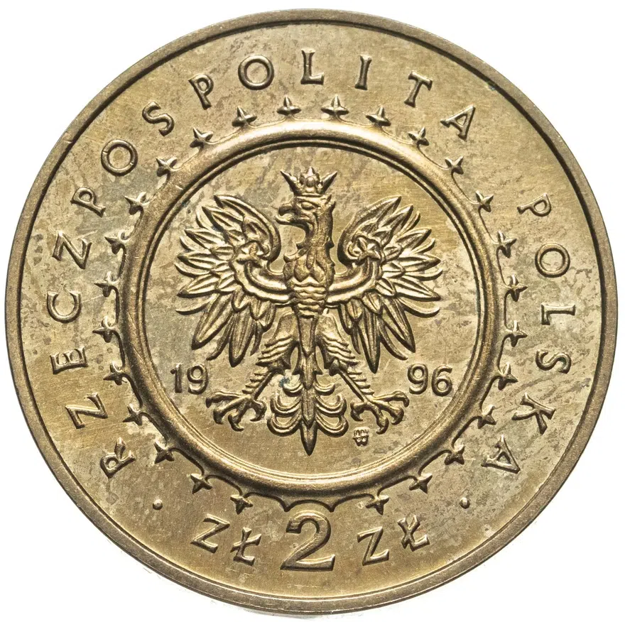 Польша 2 злотых (zlote) 1996  Замки и дворцы Польши - Лидзбарк-Варминьский замок, реверс