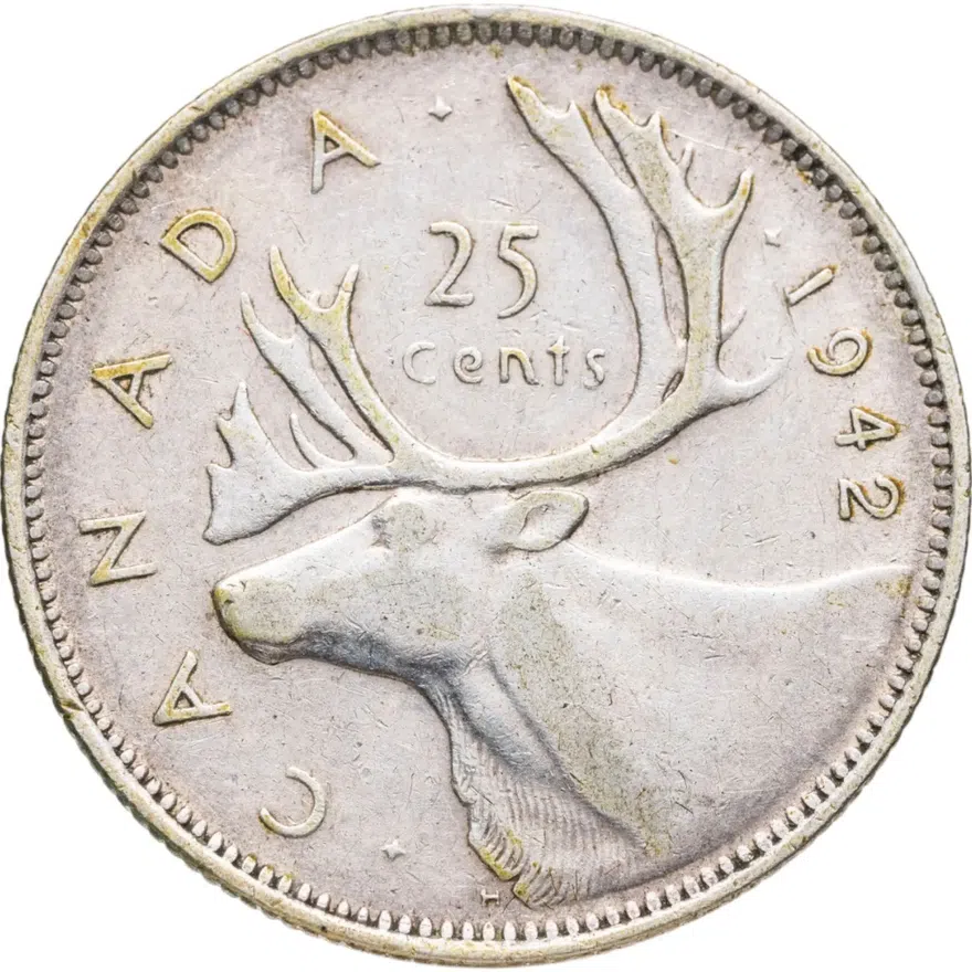 Канада 25 центов (cents) 1942