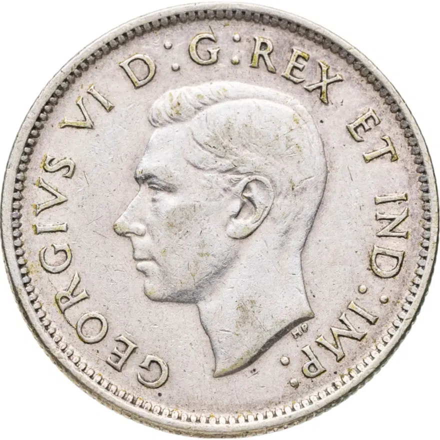 Канада 25 центов (cents) 1942, реверс