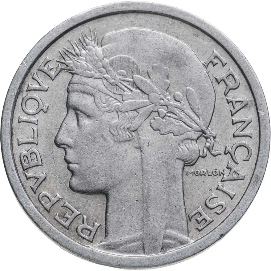 Франция 1 франк (franc) 1959, реверс