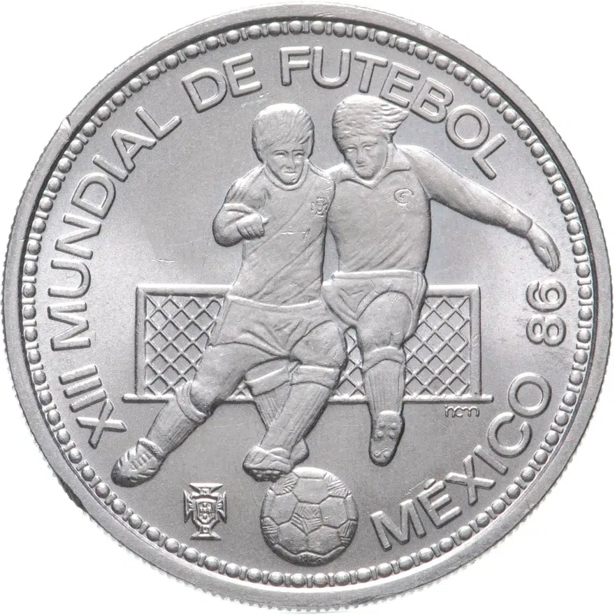 Португалия 100 эскудо (escudos) 1986  Чемпионат мира по футболу 1986, Мексика