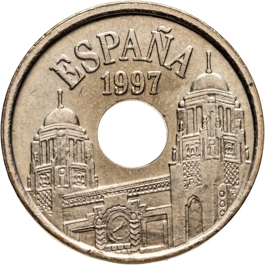 Испания 25 песет (pesetas, ptas) 1997 "Мелилья"