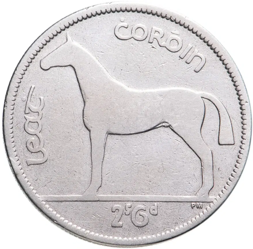 Ирландия 1/2 кроны (crown) 1942, аверс