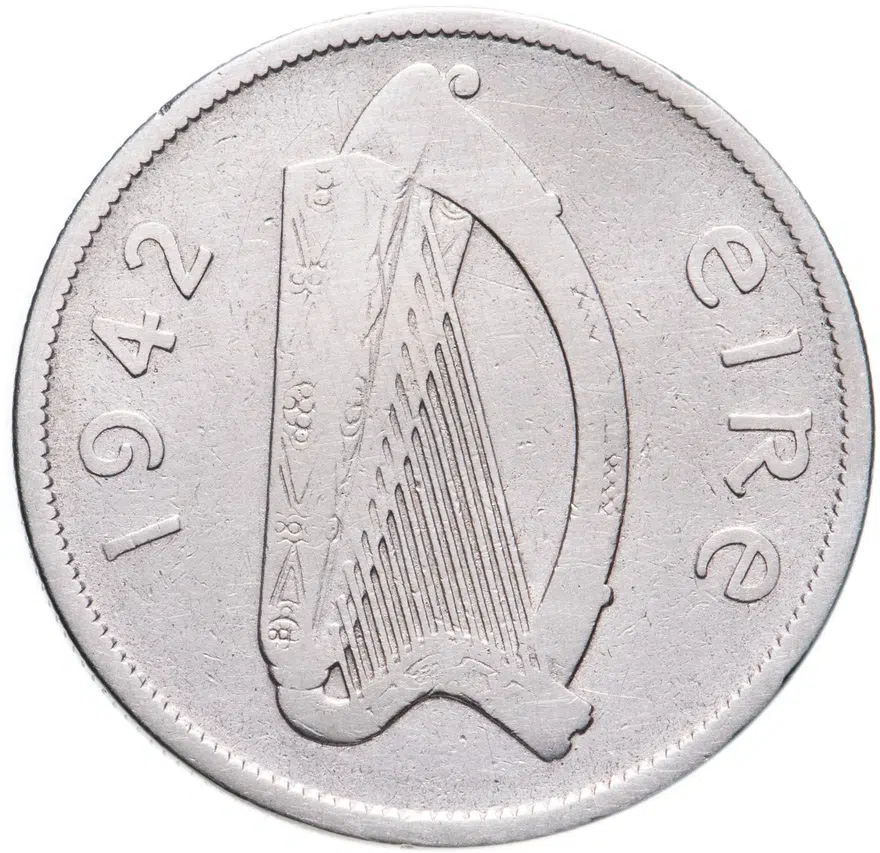 Ирландия 1/2 кроны (crown) 1942, реверс