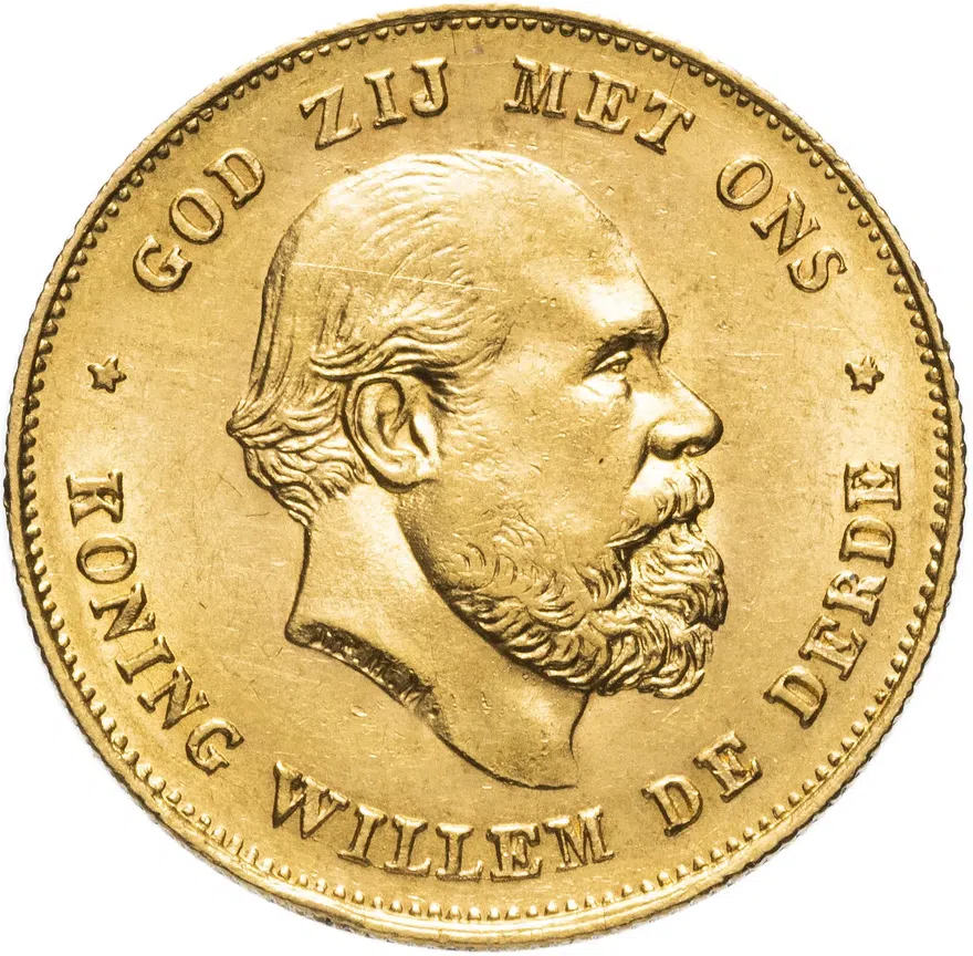Нидерланды 10 гульденов (gulden) 1875