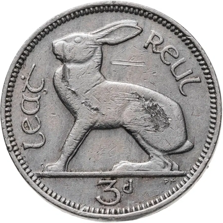 Ирландия 3 пенса (pence) 1956