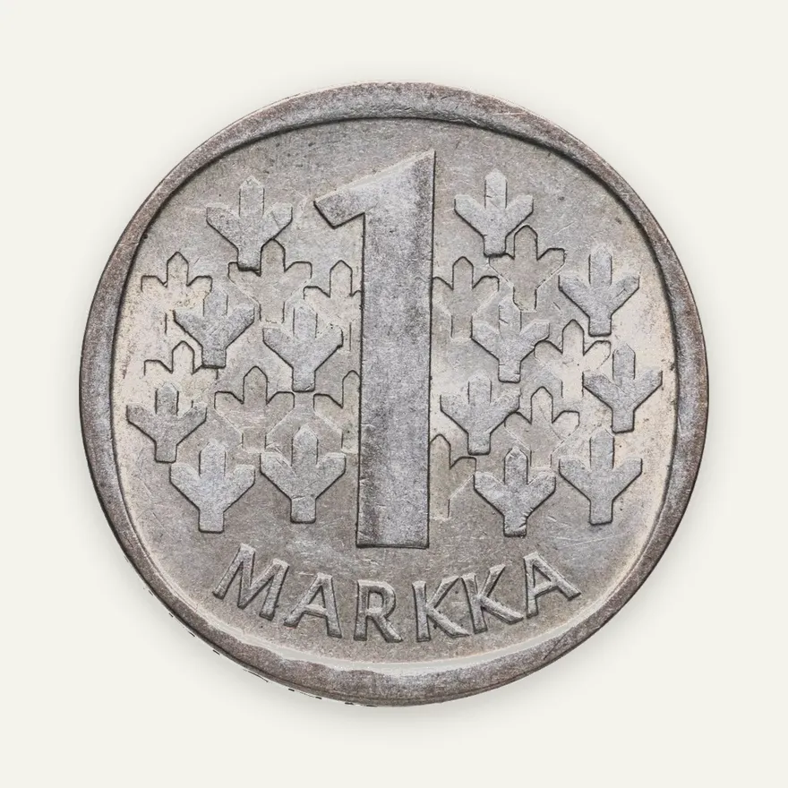 Финляндия 1 марка (markka) 1964 S, реверс