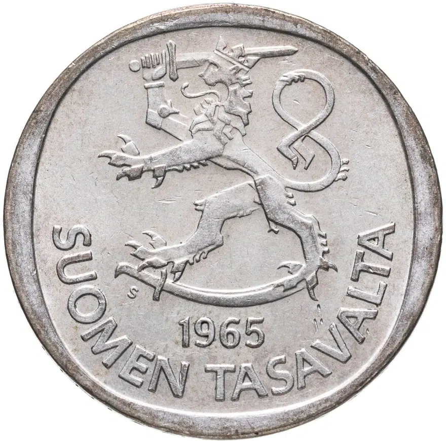 Финляндия 1 марка (markka) 1965 S