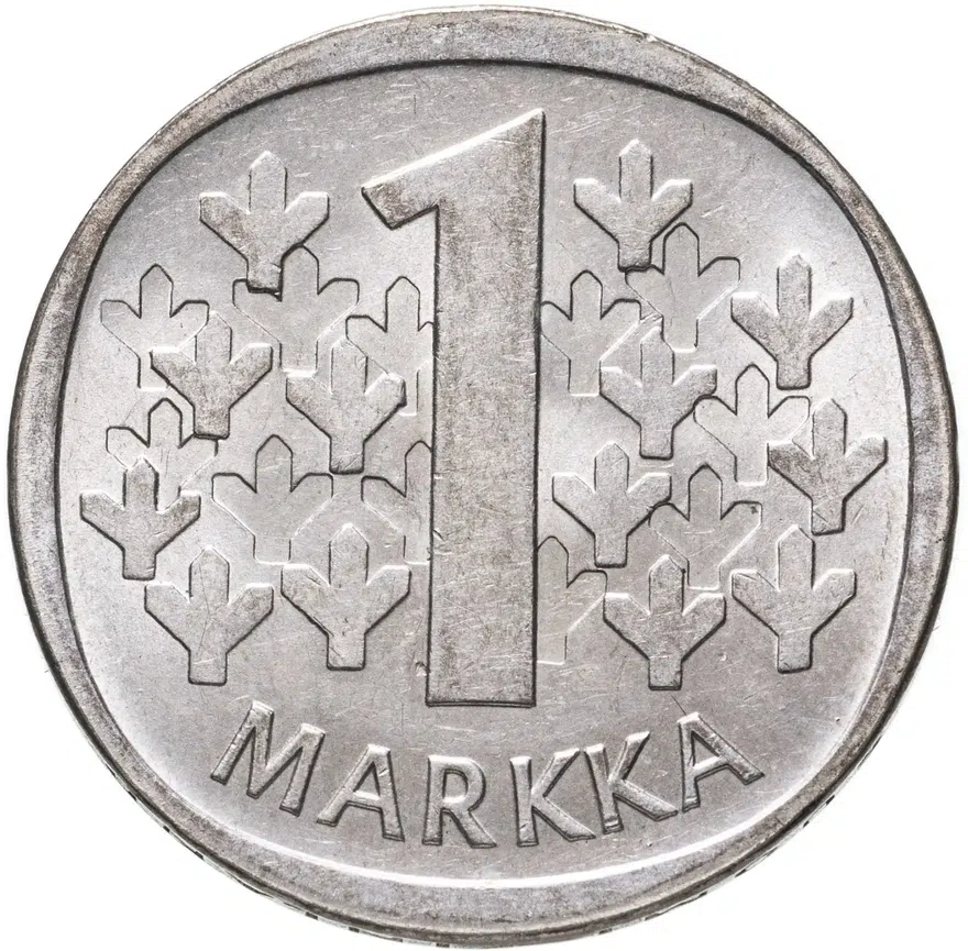 Финляндия 1 марка (markka) 1966 S