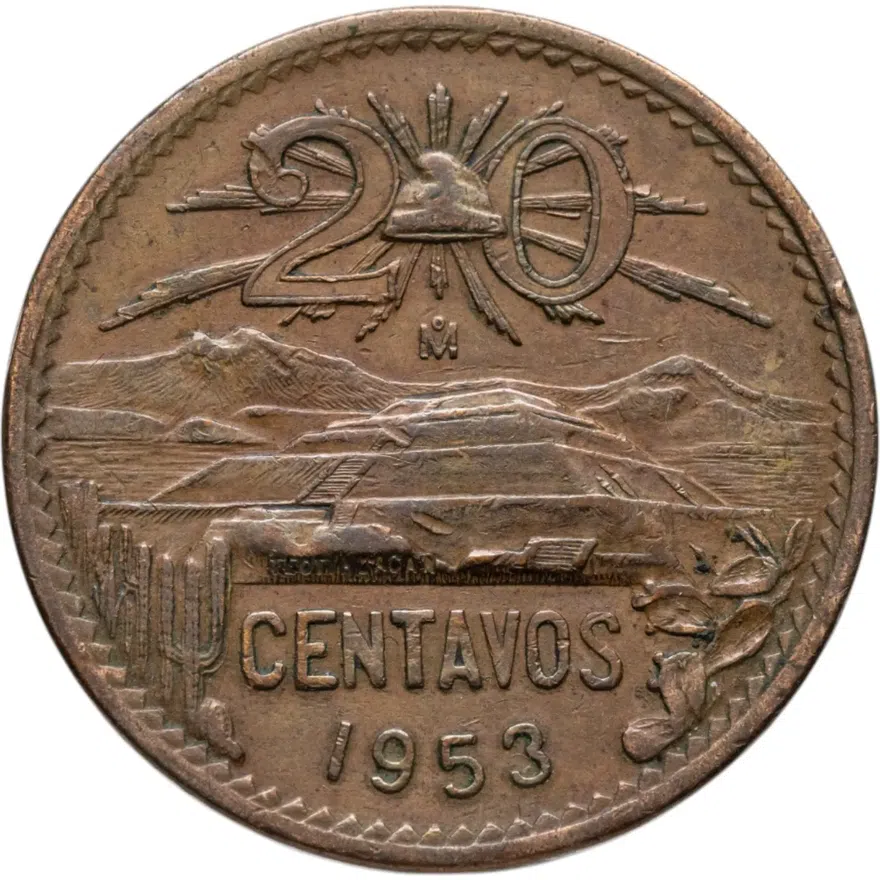 Мексика 20 сентаво (centavos) 1953