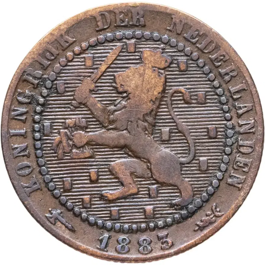Нидерланды 1 цент (cent) 1883, реверс