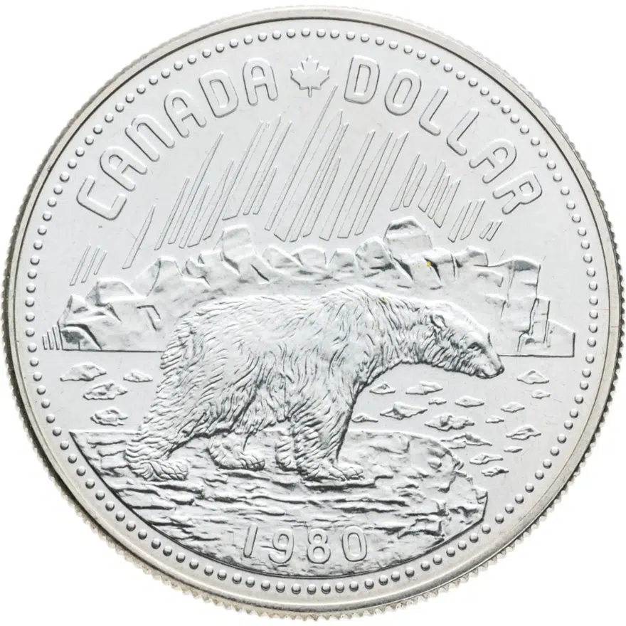 Канада 1 доллар (dollar) 1980 "100 лет Арктическим территориям", аверс