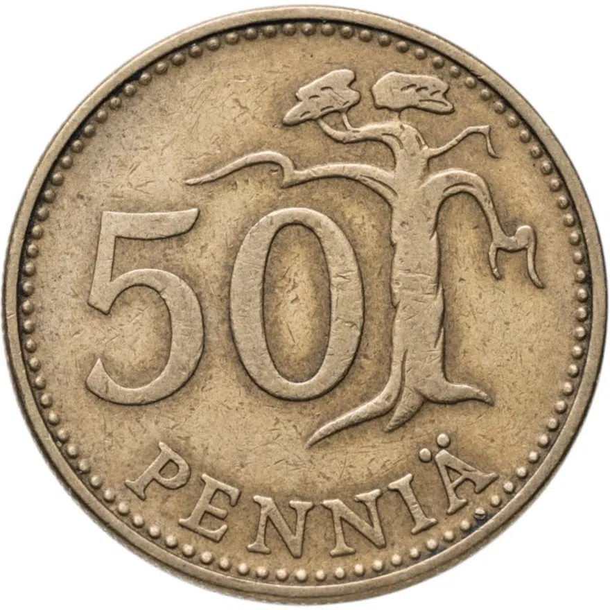 Финляндия 50 пенни (pennia) 1963 S
