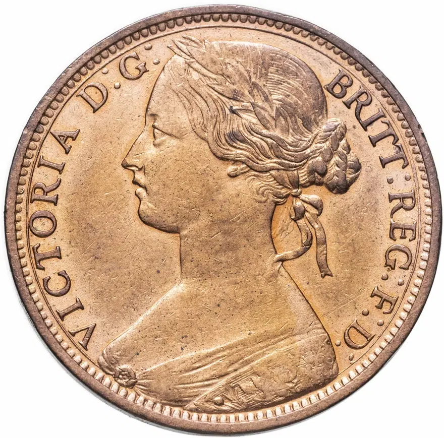 Великобритания 1 пенни 1863, реверс