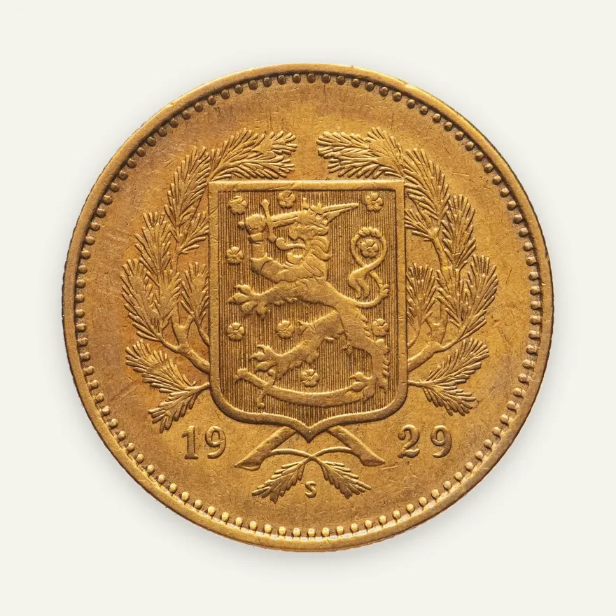 Финляндия 10 марок (markkaa) 1929 S, реверс