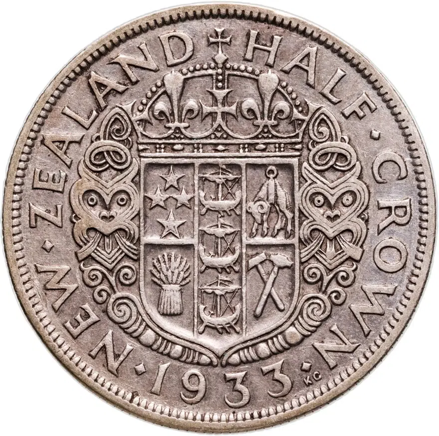 Новая Зеландия 1/2 кроны (crown) 1933, реверс