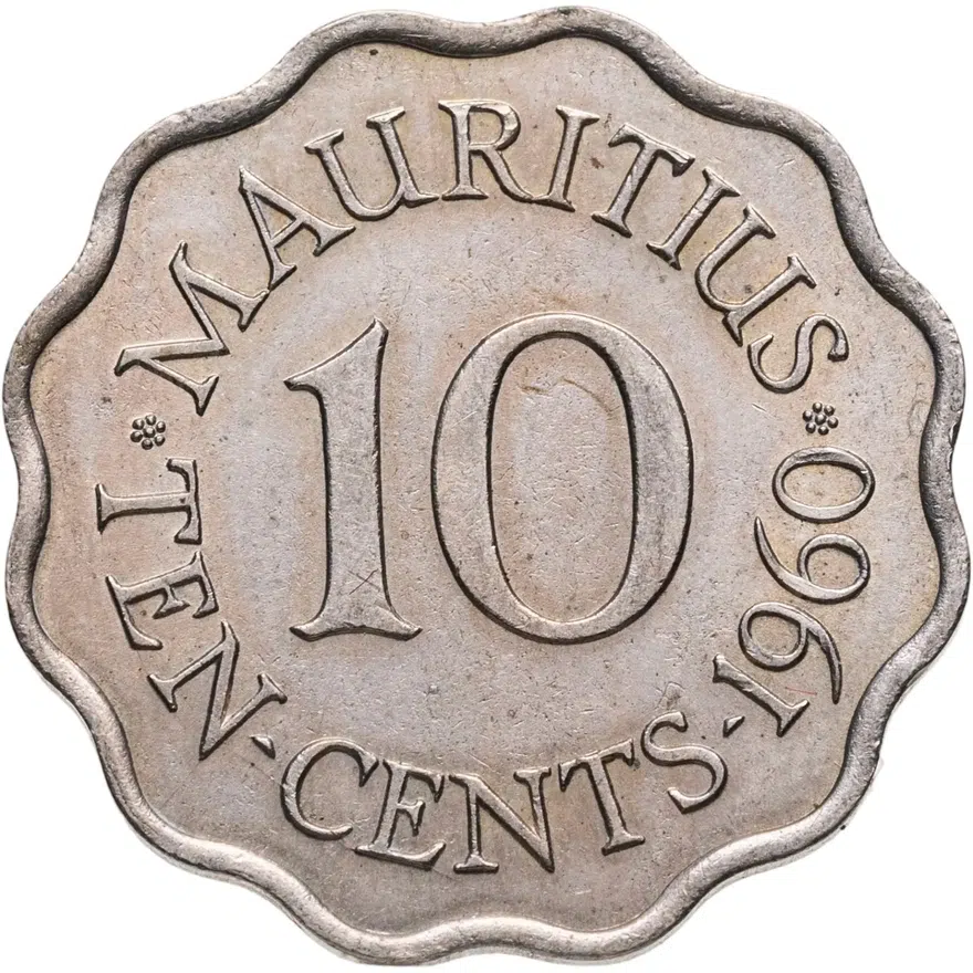 Маврикий 10 центов (cents) 1960