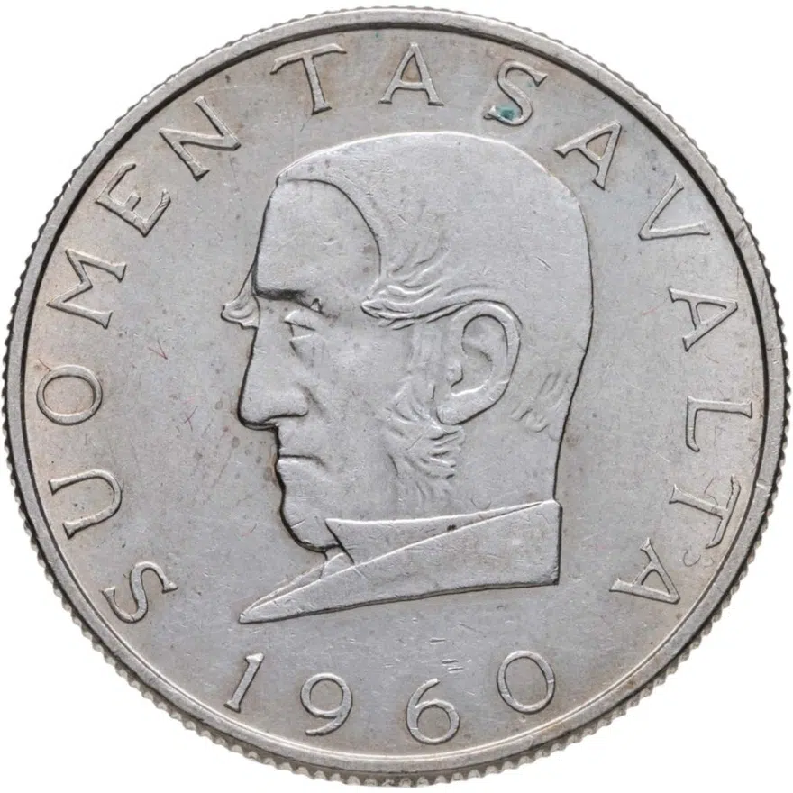 Финляндия 1000 марок 1960 SJ 100 лет валютной системе Снелльмана