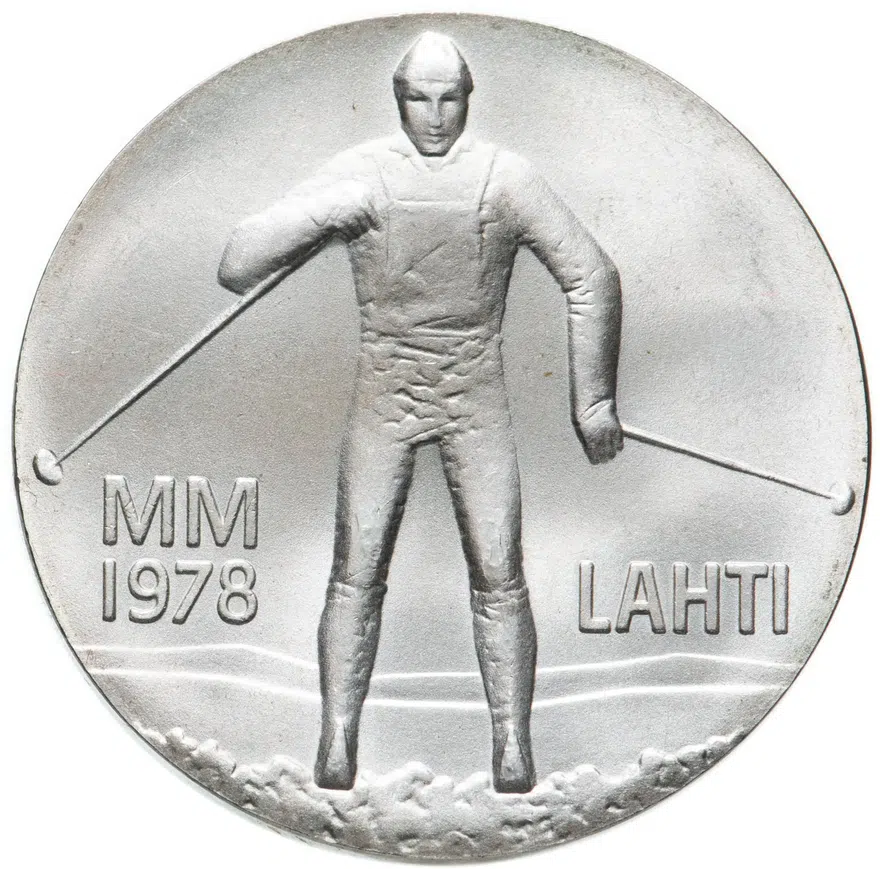 Финляндия 25 марок (markkaa) 1978 KN чемпионат Мира по лыжным видам спорта в Лахти
