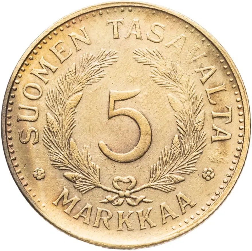 Финляндия  5 марок (markkaa) 1946 S