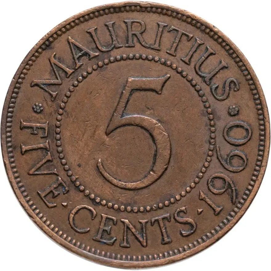 Маврикий 5 центов (cents) 1960