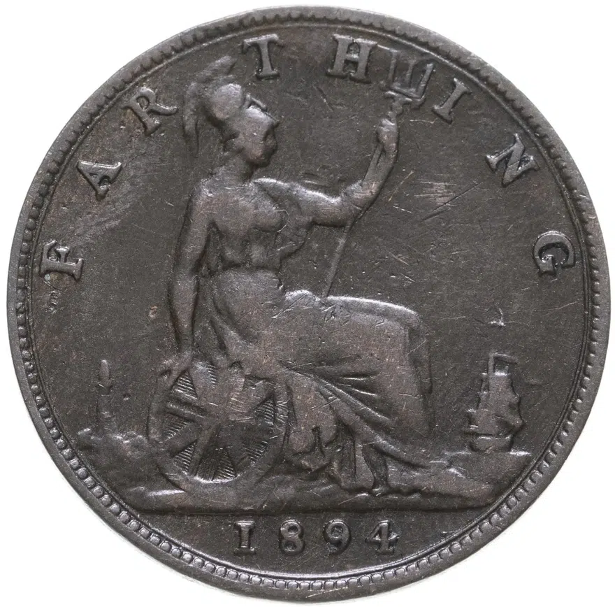 Великобритания 1 фартинг (farthing) 1894, реверс