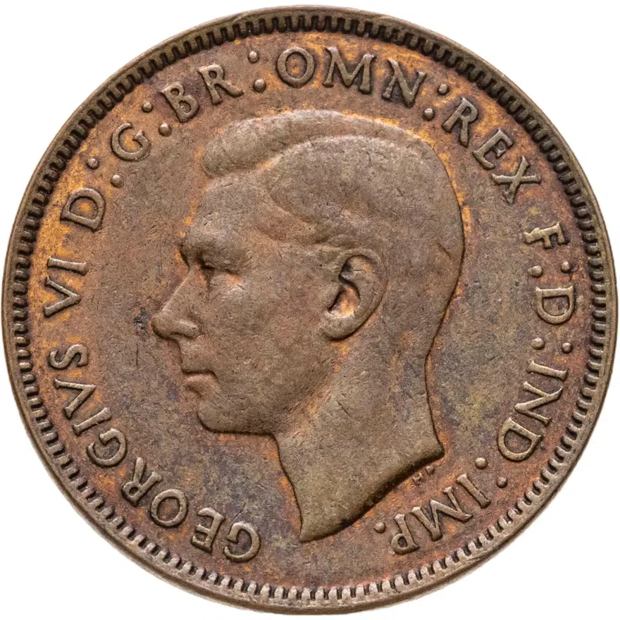 Великобритания 1 фартинг (farthing) 1942, реверс
