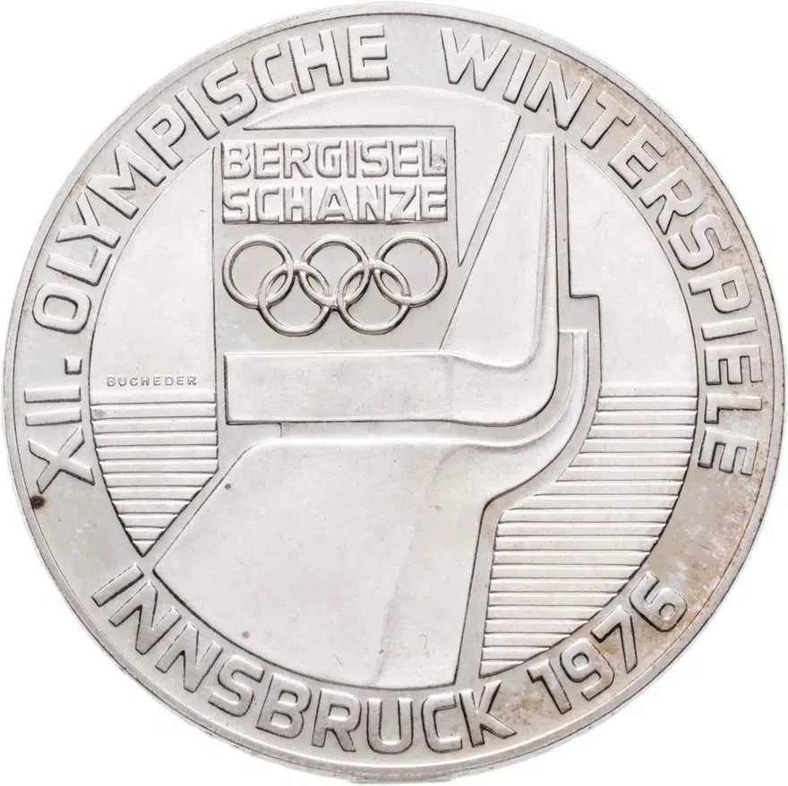 Австрия 100 шиллингов (shillings) 1976 "XII зимние Олимпийские Игры, Инсбрук 1976"