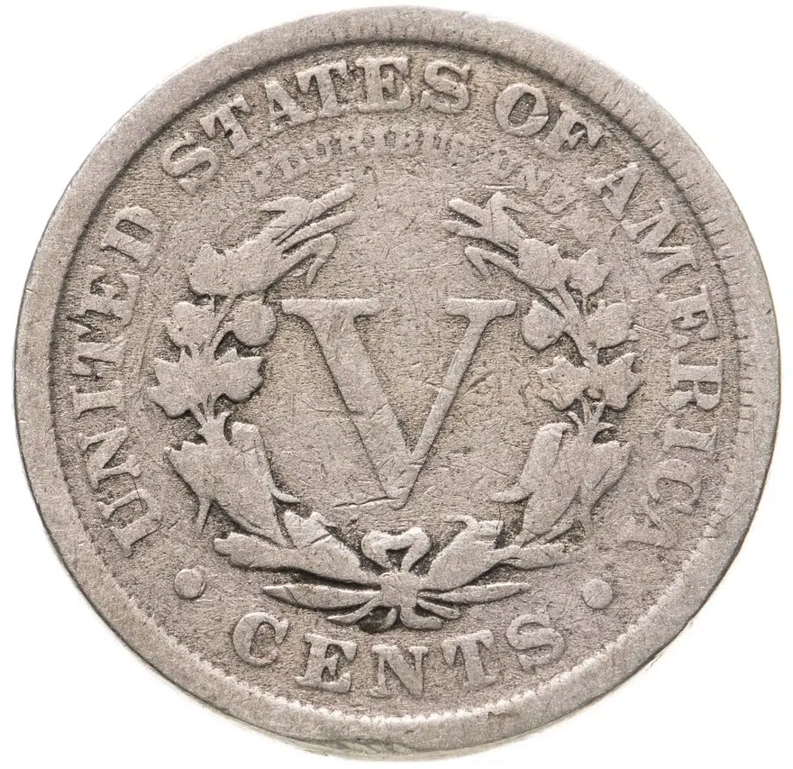 США 5 центов (cents) 1910  Liberty Nickel, реверс