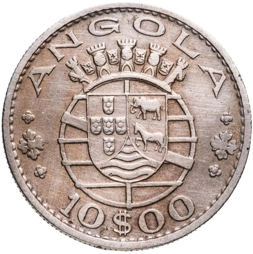 Португальская Ангола 10 эскудо (escudos) 1969-1970, аверс
