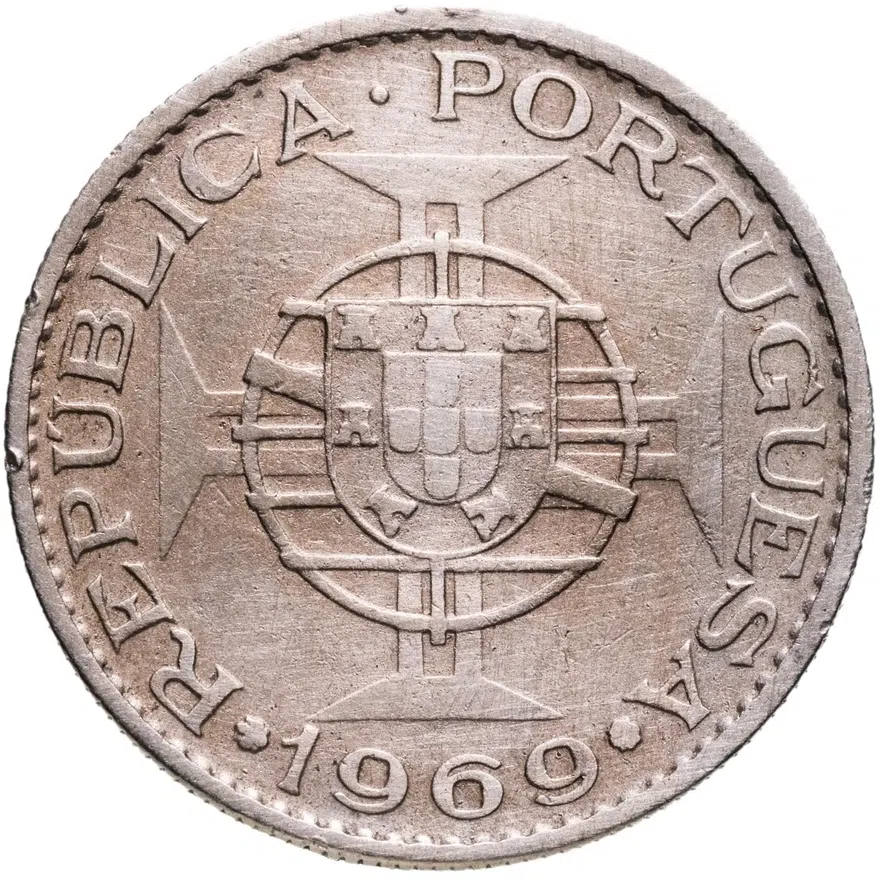 Португальская Ангола 10 эскудо (escudos) 1969-1970, реверс