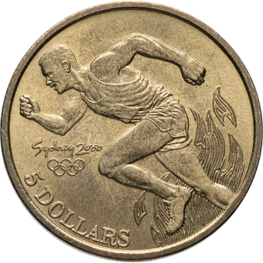 Австралия 5 долларов (dollars) 2000 "Олимпийские игры в Сиднее - Легкая атлетика"