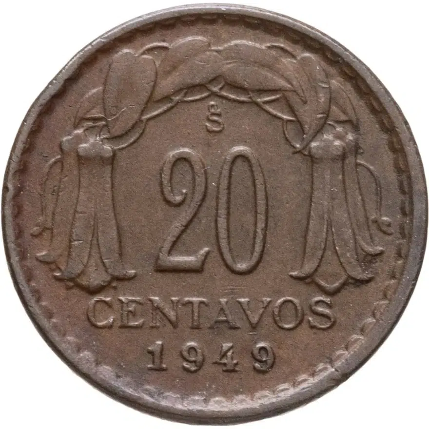 Чили 20 сентаво (centavos) 1949