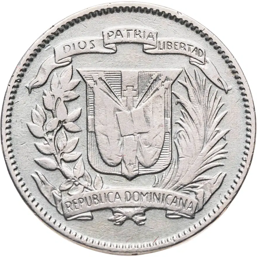 Доминикана 5 сентаво (centavos) 1951, реверс