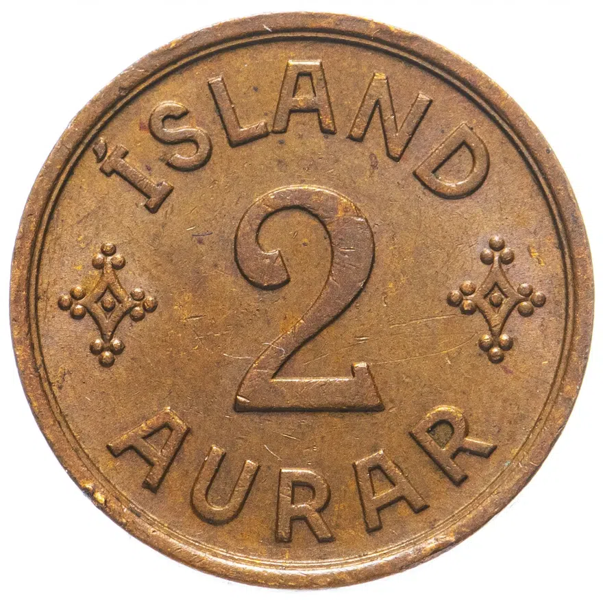 Исландия 2 эйре (aurar) 1942