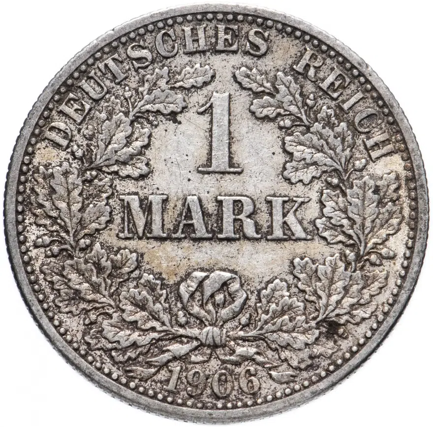 Германия (Империя) 1 марка (mark) 1906 F
