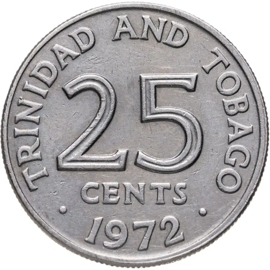 Тринидад и Тобаго 25 центов (cents) 1972
