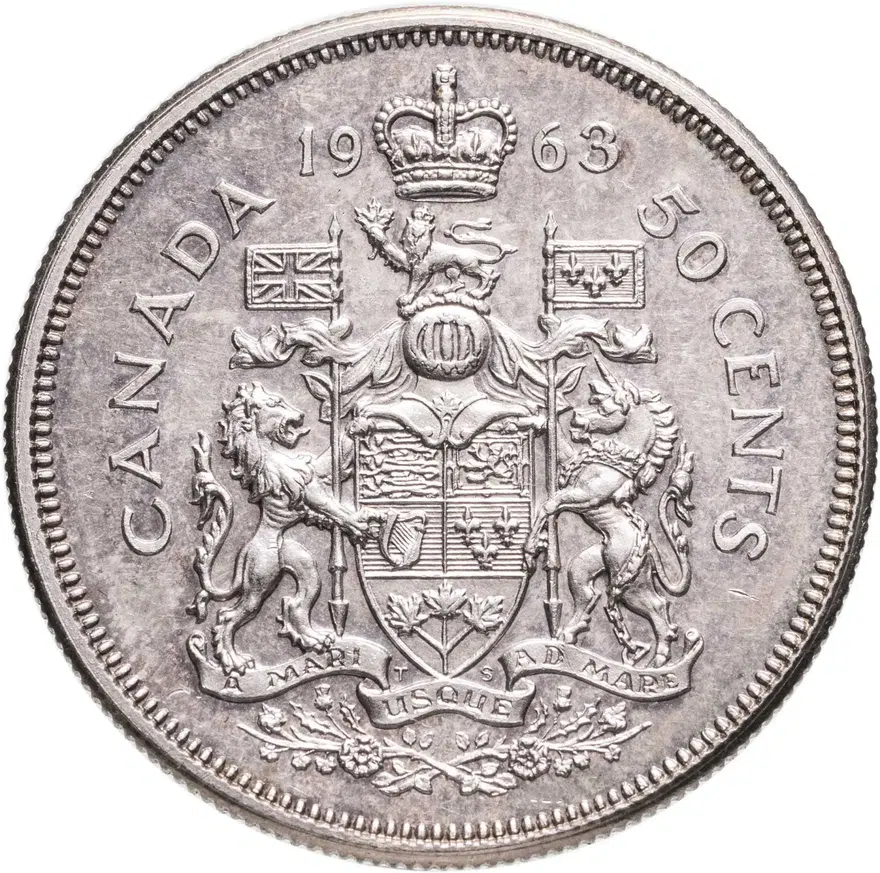 Канада 50 центов (cents) 1963, аверс