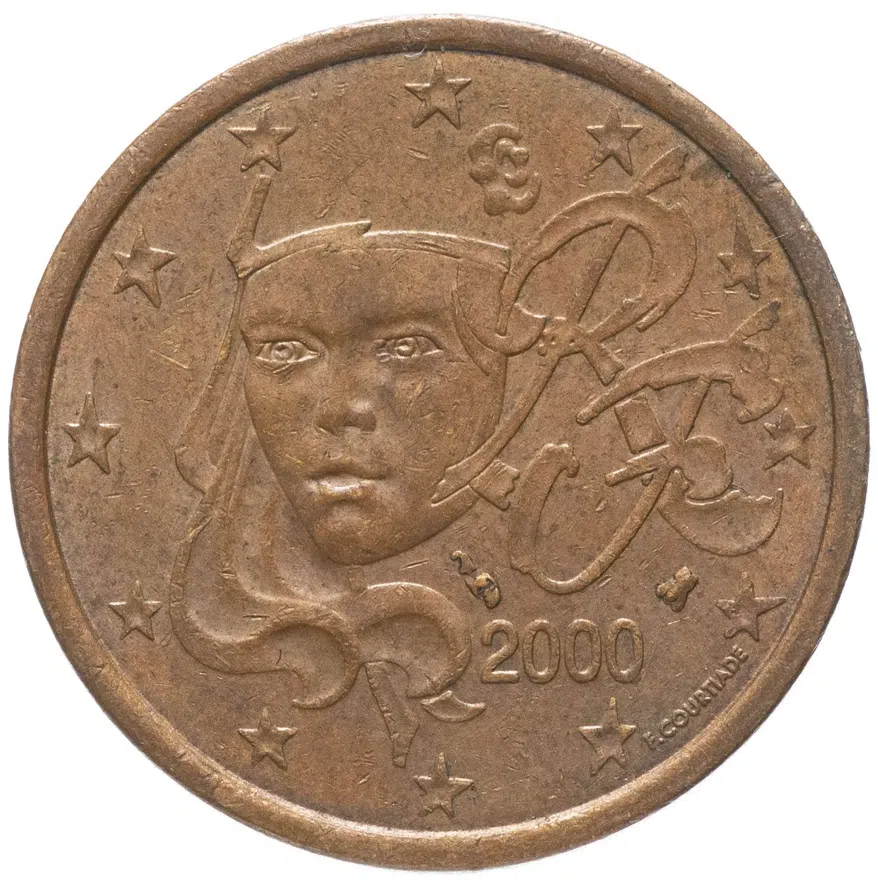 Франция 5 центов (cents) 1999-2019, аверс