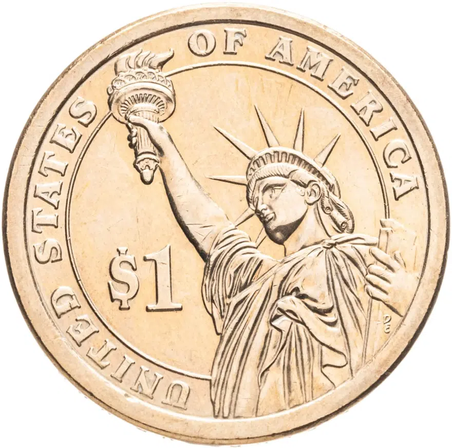 США 1 доллар (dollar) 2010 D Президент США - Миллард Филлмор (1850-1853) знак монетного двора: "D" - Денвер, реверс