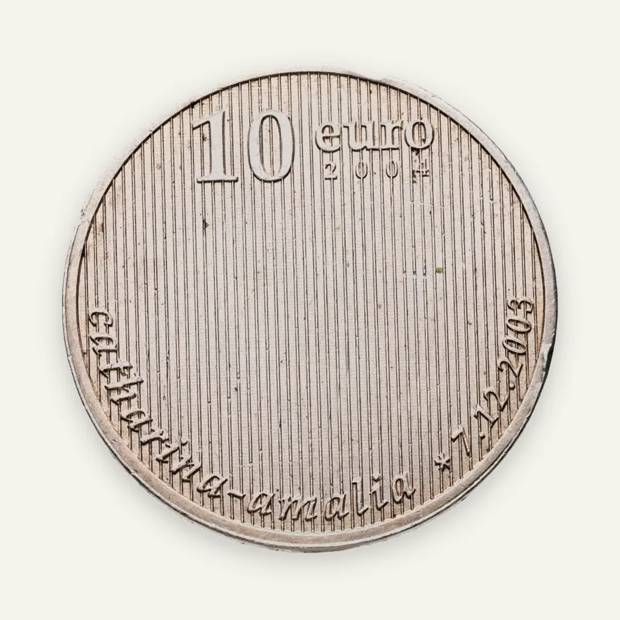 Нидерланды 10 евро (euro) 2004  Рождение Катарины-Амалии Нидерландской